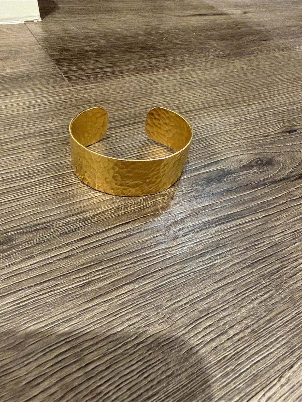 Gold Hammered Cuff Bracelet - Women Accessories